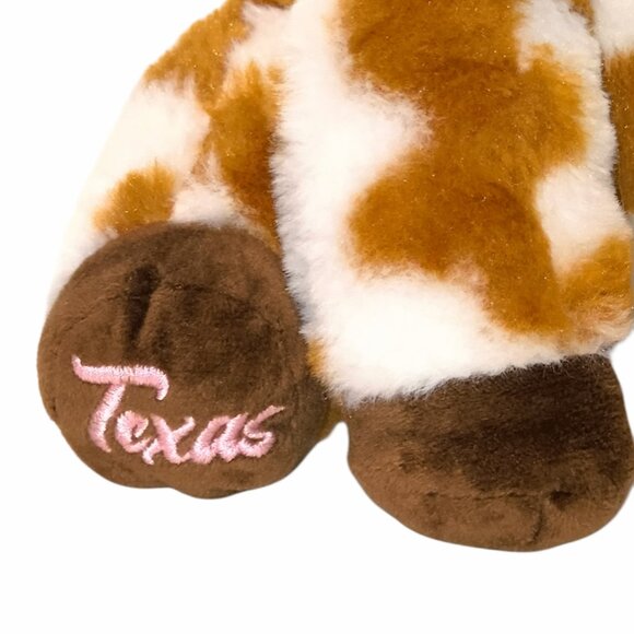 Smith Western Texas Cow Bull Brown & White Stuffed Plush Toy 10" - Picture 2 of 6